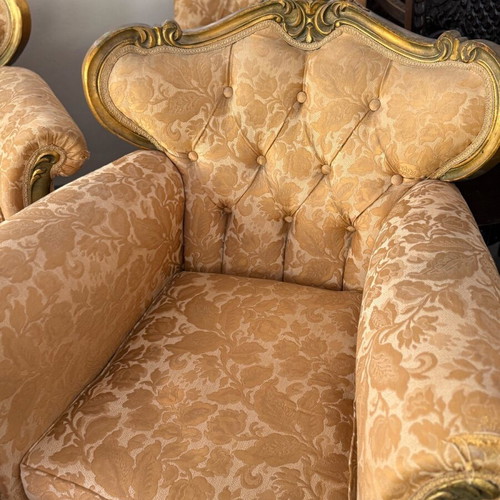 Englezakis antique living room used with sofa, 2 armchairs and chair