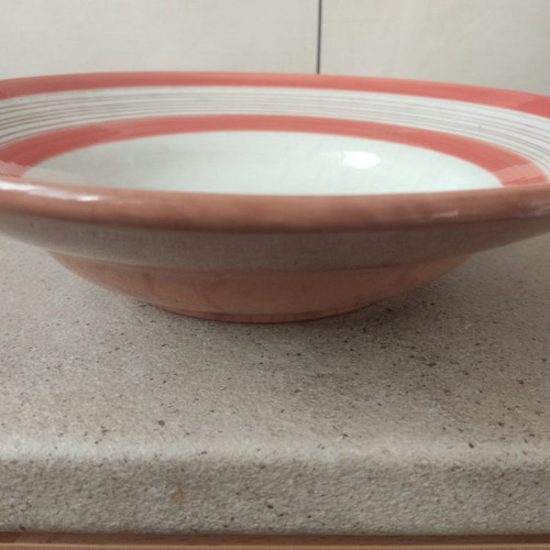 Dish set used, 3 ceramic plates diameter 35, 26, 22 cm