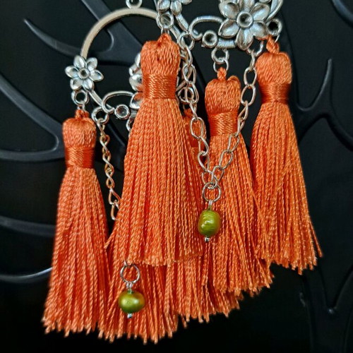 Earrings new multicolored with tassels
