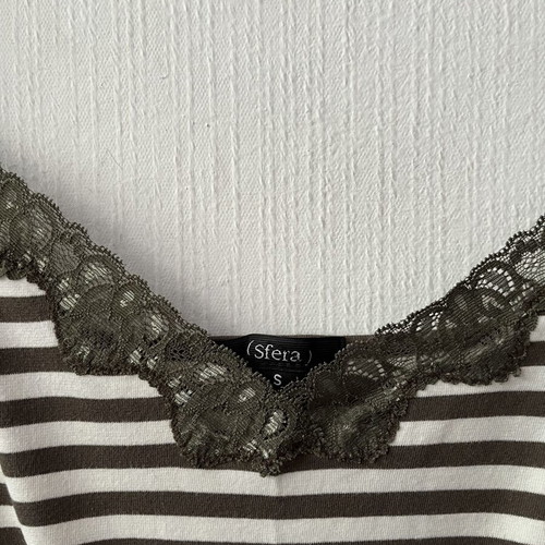 Sfera top like new, size S-M, white and green