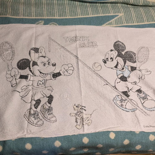 Disney Mickey & Minnie Tennis Club towel used