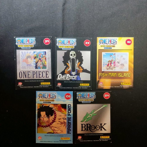 Panini One Piece Cards used, pack of 5