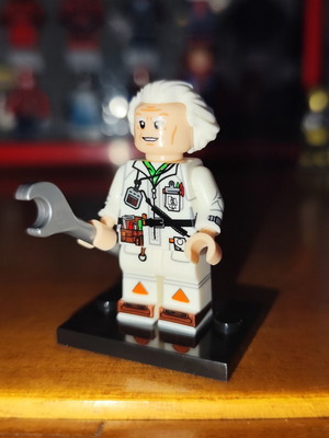 Doc Brown minifigure like new, Back To The Future 1, Lepin