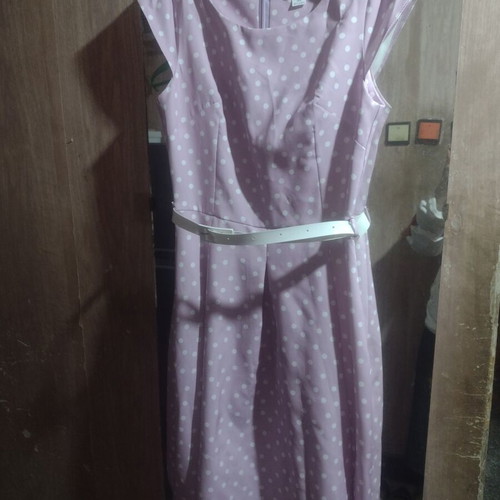 Women's dress like new, size M, white and pink