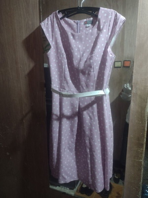 Women's dress like new, size M, white and pink