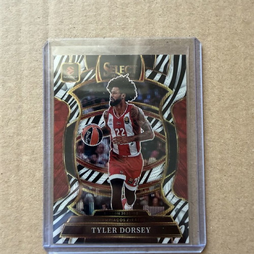 Panini Select EuroLeague Concourse Zebra SSP Case Hit Tyler Dorsey Olympiacos card like new