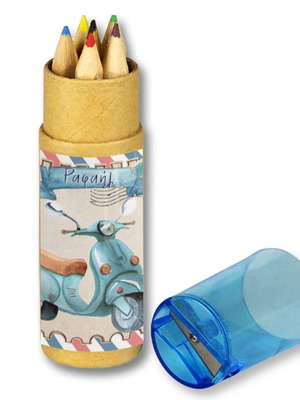 Vespa colored pencils new 10 pcs with name
