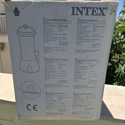 Intex pool pump like new without hoses and filter