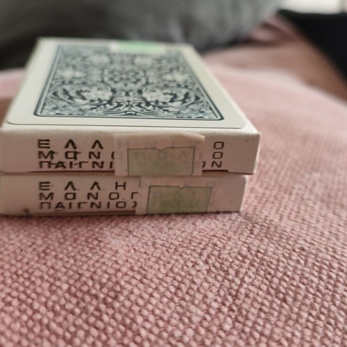 Greek Monopoly collectible playing cards sealed, set of two