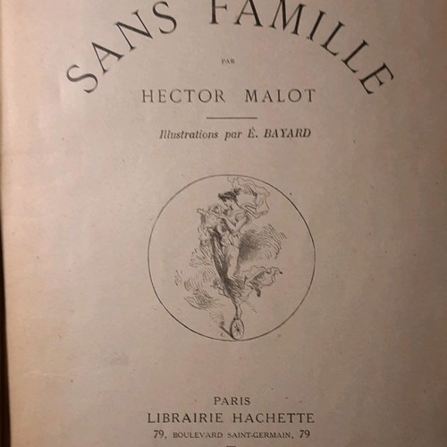 Sans famille used French book by Hector Malot 1923 edition