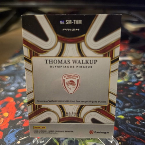 Thomas Walkup 09/25 Color Wave SSP Insert Panini Euroleague