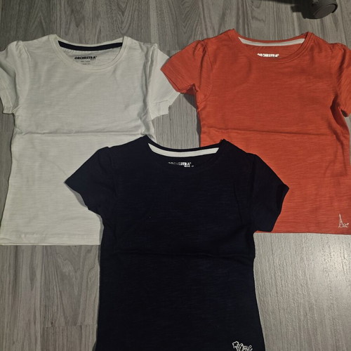 Orchestra T-shirt set like new, 3 pieces, size 110 cm, 5 years
