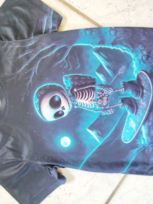 Boys' blouse like new, size 116 cm, black and blue