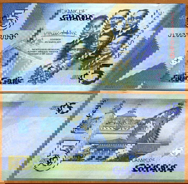 ΓΚΑΝΑ -  5 Cedis 2022 - UNC