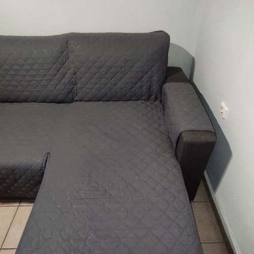 Sofa Cover Dark Gray Like New, Waterproof, Easy to Install