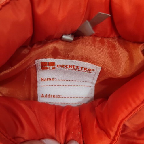 Orchestra sleeveless windbreaker vest like new, orange, ages 4-5