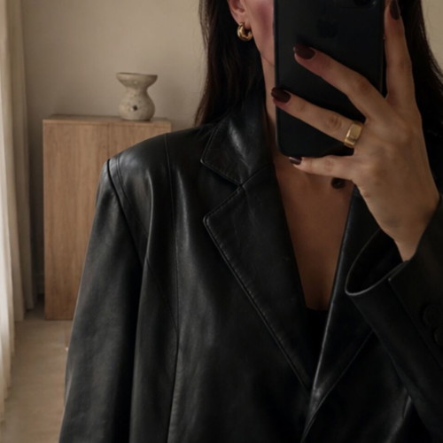 Prince Leather women's leather jacket, genuine black leather
