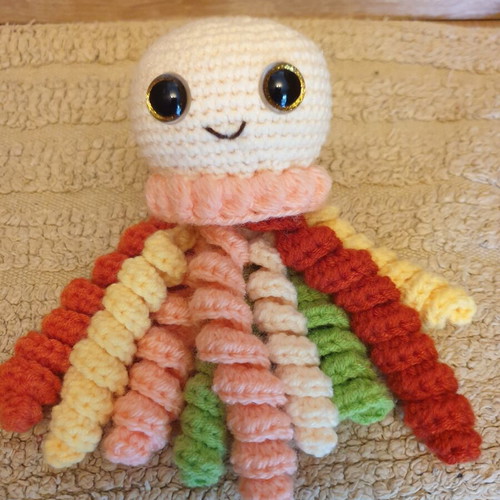 Amigurumi Octopus Doll new, colorful handmade crochet toy