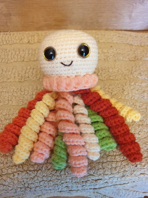 Amigurumi Octopus Doll new, colorful handmade crochet toy