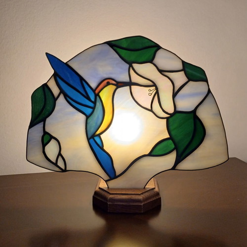 Stained Glass Table Lamp Tiffany Handmade Greek