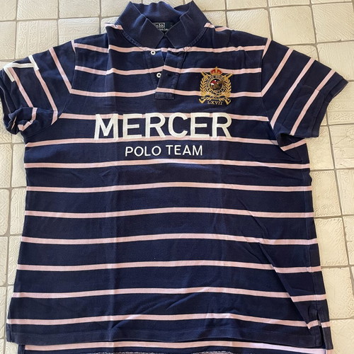 Polo Ralph Lauren shirt used, blue and pink, size XL