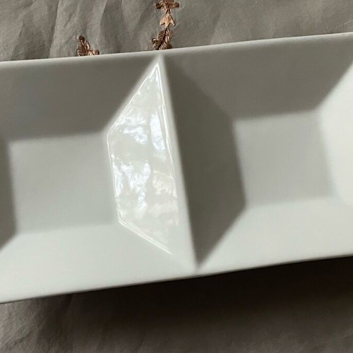 Ceramic double nut bowl new