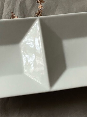 Ceramic double nut bowl new
