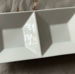 Ceramic double nut bowl new