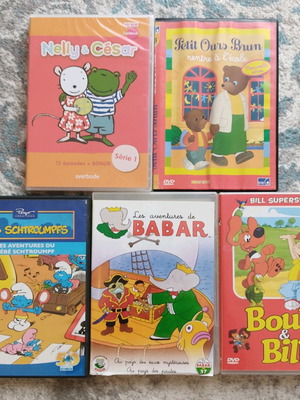 French children's DVDs used, pack of 5