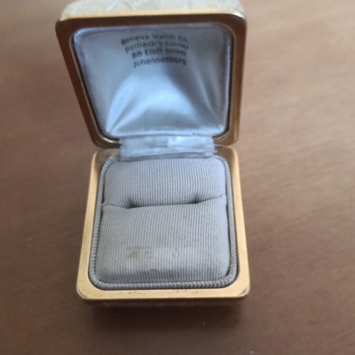 Ring Box used with metal frame and historic Geneva Watch Co inscription