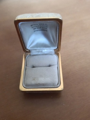 Ring Box used with metal frame and historic Geneva Watch Co inscription