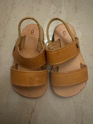 Leather baby sandals new, 12 cm length