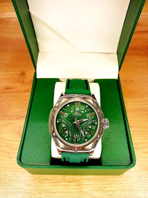 Mechanical automatic watch new, waterproof, with silicone strap