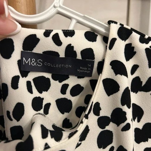 Animal Print Dress M&S Marks and Spencer like new, black and white