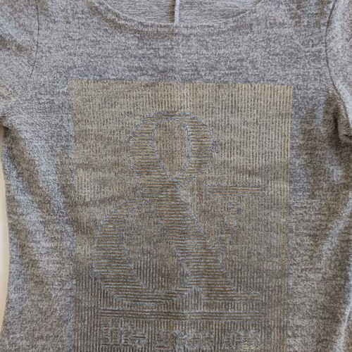 Marlen grey dress with metallic pattern like new