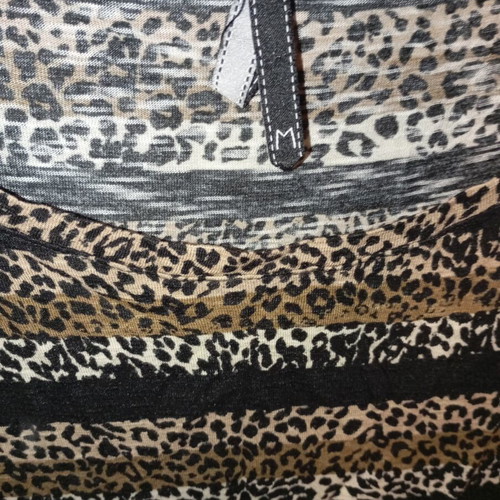 Animal Print Blouse size M like new, black and beige