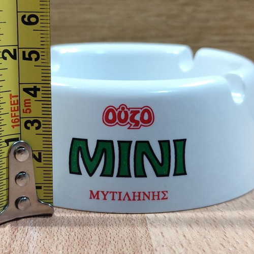 Ouzo Mini Mytilinis old promotional plastic ashtray like new