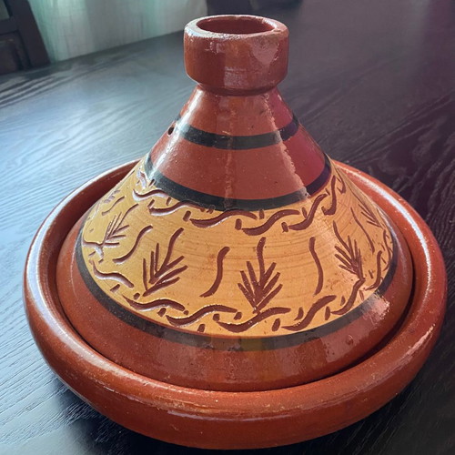 Moroccan handmade tagine used 22cm for cooking