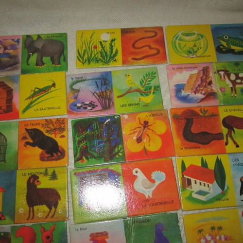 Vintage Logis des animaux domino game by Fernand Nathan used, 1970s
