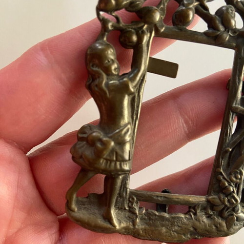 Art Nouveau small frame used, bronze