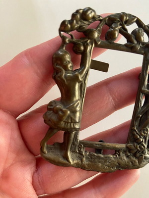 Art Nouveau small frame used, bronze