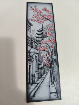 Japan Inspired Bookmark new, 3D printed from PLA plastic