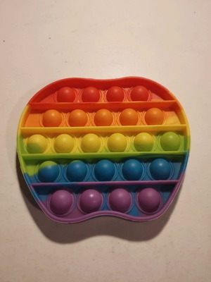Pop It Fidget Toy apple shape like new, multicolor