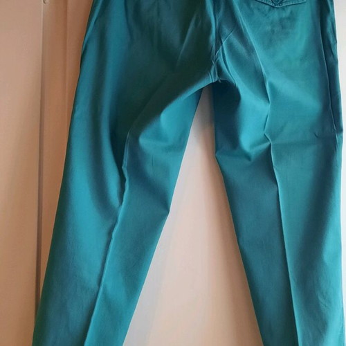 Benetton women's pants like new, 100% cotton, size 42, turquoise