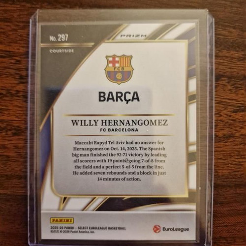 Panini Euroleague Select Barcelona Hernangomez White Sparkle card new