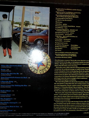 Jonathan Richman Jonathan Goes Country CD used, rock