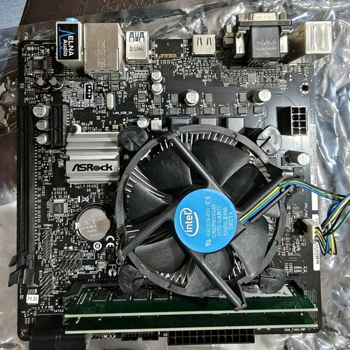 ASRock H310CM-HDV motherboard with Intel Core i5-8400 and 16GB DDR4 RAM used