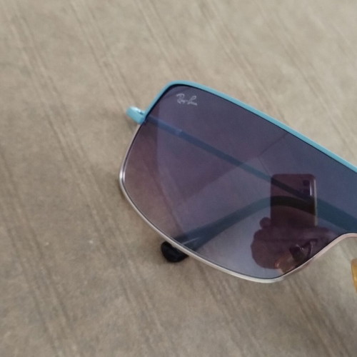 Ray Ban sunglasses like new, thin frame blue-gray