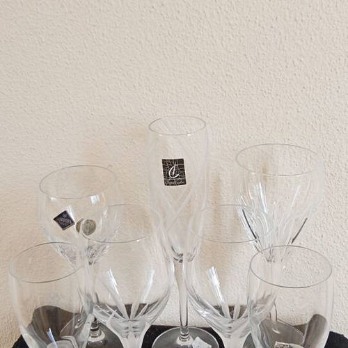 Crystal Glasses Set of 7 New