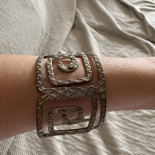 Ancient Greek style bracelet with transparent stones used